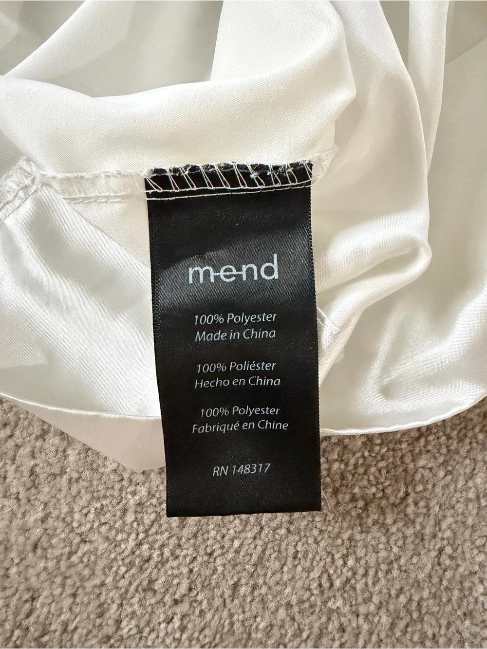 White Satin Pillow Sham